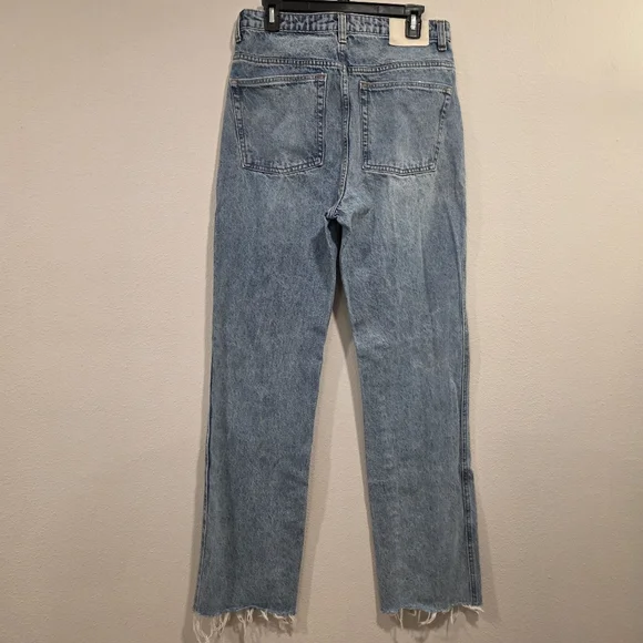 GRLFRND The Sara Super High Rise Slim Straight Jeans in Wave Hill - Picture 6 of 10